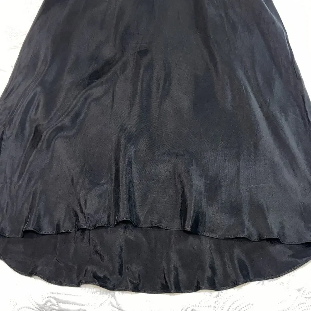 J.Crew Gwyneth Slip Dress Size 4 Black Cupro Blend V-Neck Classic Party NEW NWT - Picture 4 of 13